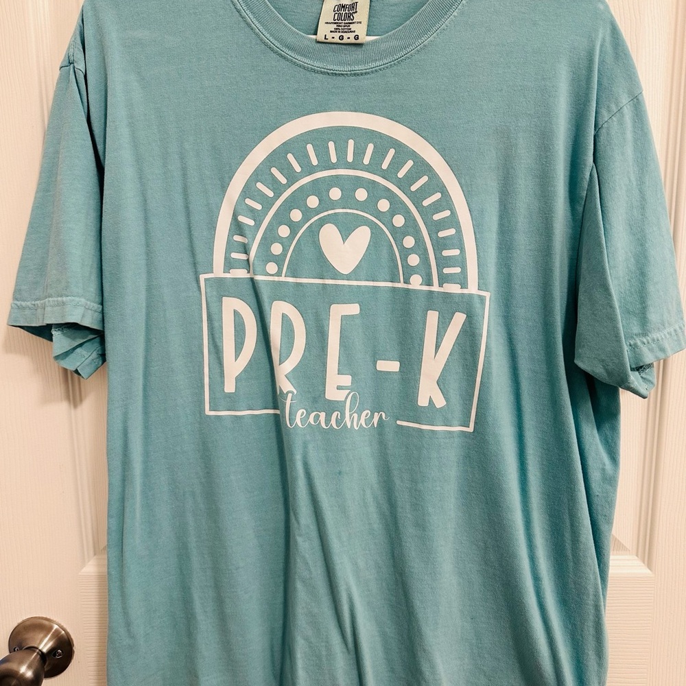 Comfort Colors Pre-K Teacher Tee in Teal
